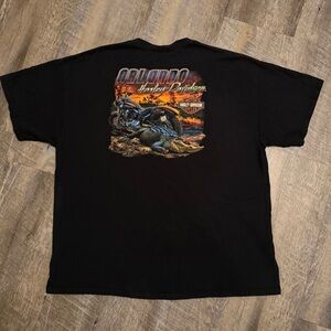 Harley Davidson Orlando FL T Shirt Mens XL Black Alligator Biker Graphic